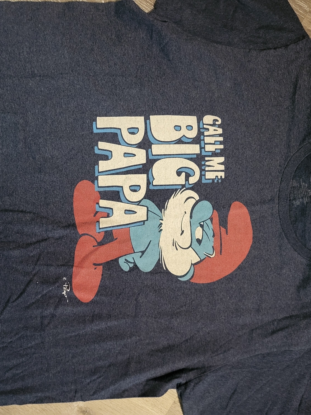 Mens Papa Smurf Big Papa Shirt Size Xxl